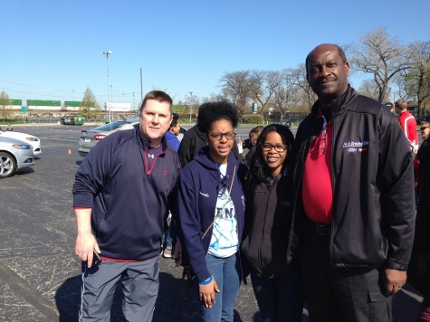 Paul Skach, Lasondra Record, Alexis Simmons, & Jeff Fields at U.S. Cellular Field for Ford Driving Skills for Life. 