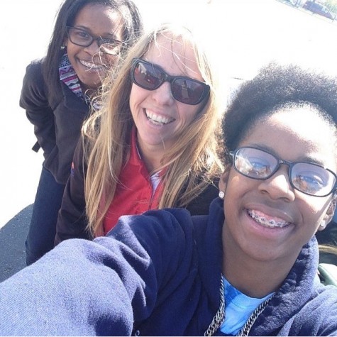 Alexis Simmons, Susan Purkhiser, Lasondra Record at U.S. Cellular Field for Ford Driving Skills for Life 