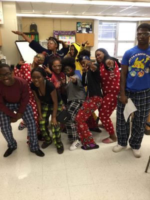 Hillcrest students dressed for Pajama Day 9/19/16