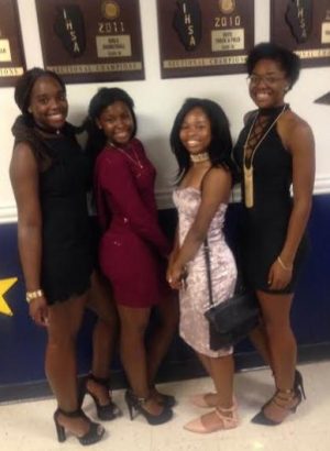 BPA Students at the Homeconing Dance: Aleyah Arzu, Darlene Moore-Jones, Tia Pollard, & Deloris Ivery (2016).