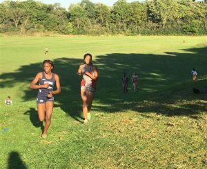 Ambur Tutson at the Hillcrest Triangular Meet on 9/20/16.