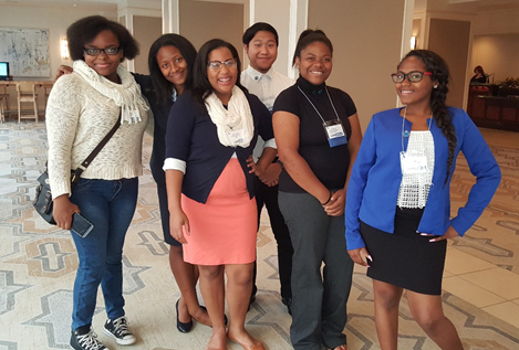 DECA Students at the Oak Brook Fall Leadership Conference (L to R): Kandi Pickett, Tyler Allen, Destiny Jackson, Ron Luu. Francis Brown, & Taliah Woodson