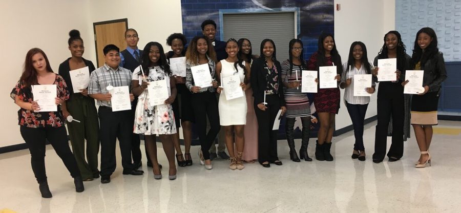 New members inducted into the National Honor Society:  10/25/2018