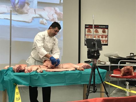 Hillcrest Students get Schooled on Pork Anatomy and Production
