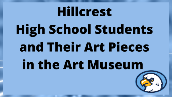 Hillcrest High School Students and Their Art Pieces in the Art Museum