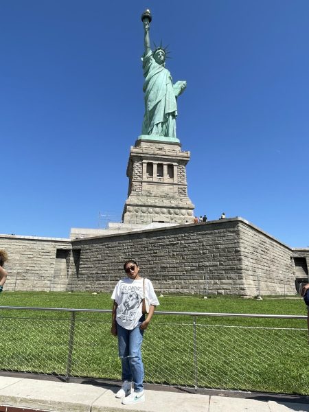 Ari at The Statue of Liberty in New York